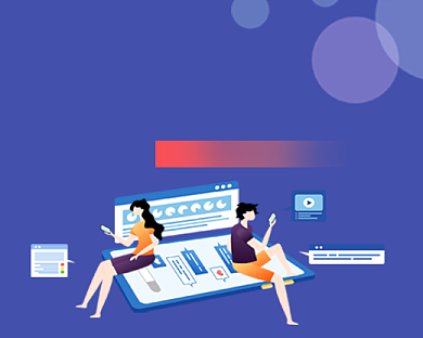 科技卡通人工智能峰会小程序封面背景