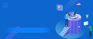 蓝色卡通建设网络安全公众号首图背景