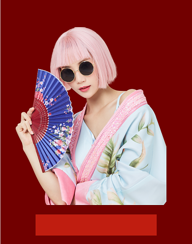 双十二女装国潮时尚促销海报背景