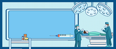 中国医师节手绘卡通公众号首图背景