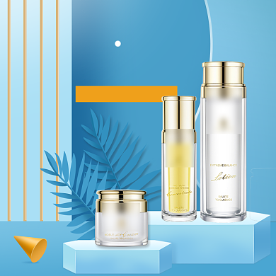 简约小清新夏季上新美妆护肤夏季主图背景