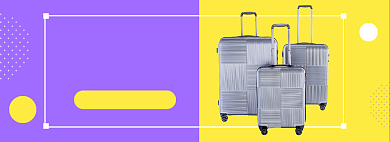 国庆节出游季箱包行李箱拉杆箱banner背景