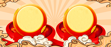 中国风大鼓喜报插画公众号首图背景