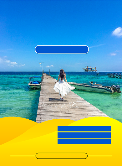 三亚海岛游印刷海报背景