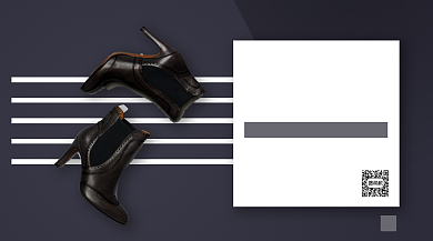 女士真皮系列手机横版海报背景