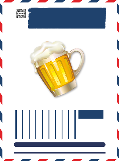 清新夏日畅饮冰爽啤酒促销海报背景