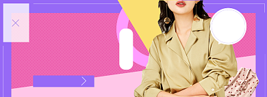 新势力周女装淘宝电商banner图背景