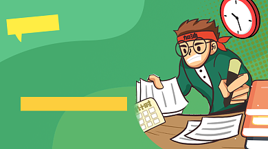 英语培训班卡通手绘课程封面背景