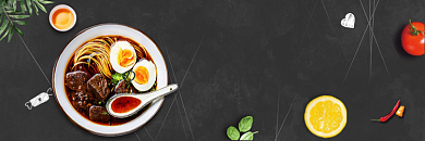 牛肉面中式快餐外卖平台店招背景