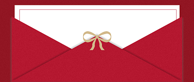 新年派对邀请红色信封创意公众号首图背景