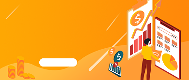 黄色简约投资理财公众号首图背景