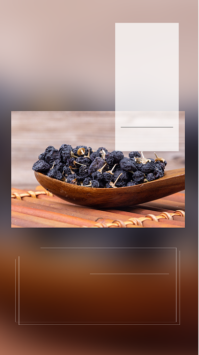 简约实景黑枸杞福利优惠文章配图背景