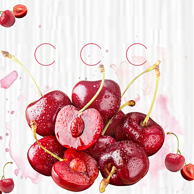 绿色健康水果上新樱桃主图背景