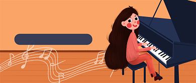 钢琴培训班公众号首图背景