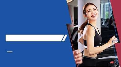 运动健身蓝色简约教学课程封面背景