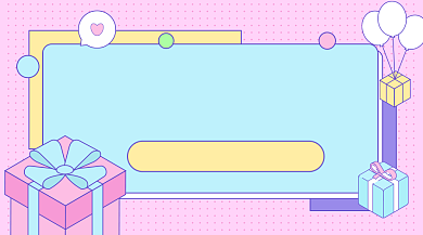 粉丝福利卡通广告banner背景