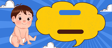 蓝色卡通风如何哄宝宝开心公众号首图背景