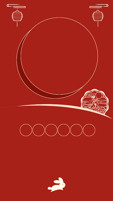 红色喜庆中秋节月饼促销文章配图背景