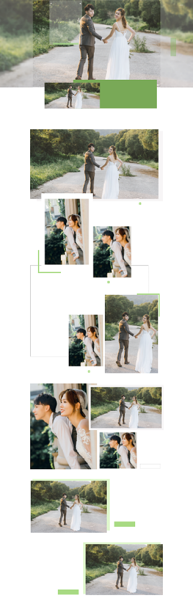 绿色简约风婚纱婚庆电商首页背景