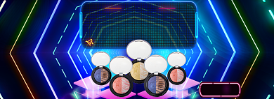 创意霓虹风美妆淘宝造物节banner背景