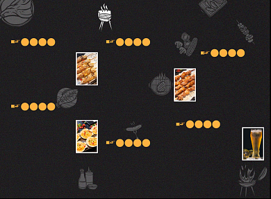 烧烤店黑色线条简约菜单价目表背景