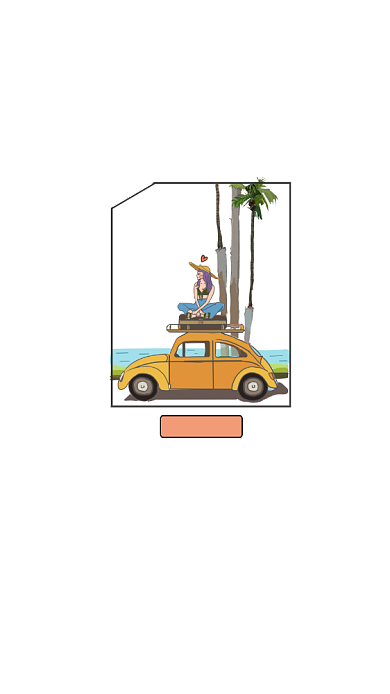 插画平涂风格一起去旅行弹窗广告背景