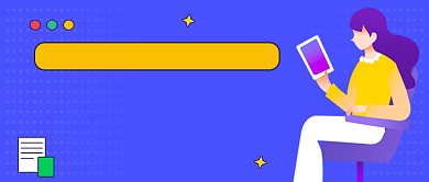 雅思写作干货分享蓝色插画公众号首图背景