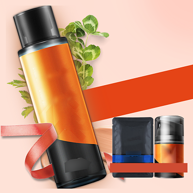 夏季简约男士化妆护肤品主图背景