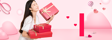 七夕情人节女装促销banner背景