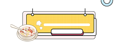 养生食谱清新插画公众号logo背景