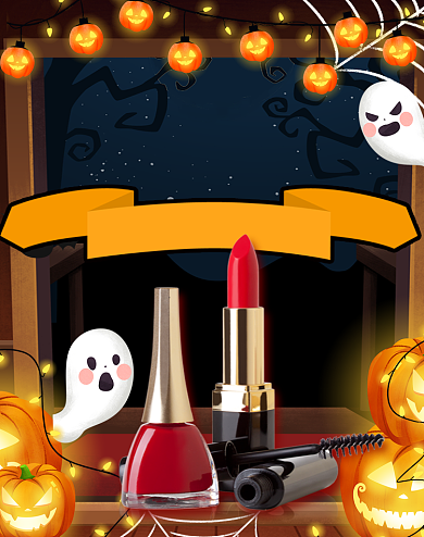 卡通创意万圣节活动海报背景