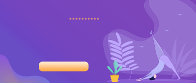 紫色卡通手绘假期健身运动公众号首图背景