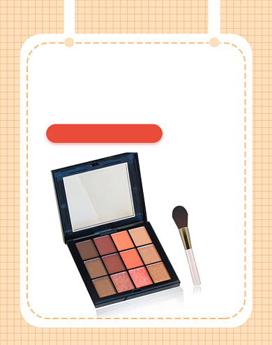 套装眼影彩妆促销竖版海报背景