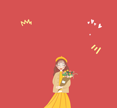 为自己活可爱清新朋友圈封面背景