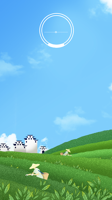 创意手绘清新旅游社聊天背景图背景