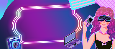 双十一电器专场手绘卡通公众号首图背景