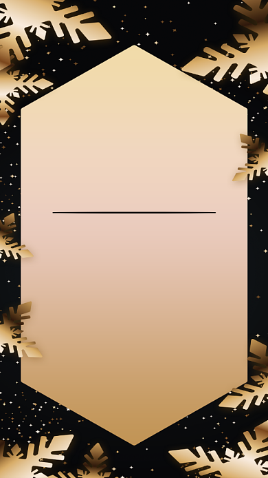 圣诞节贺卡祝福黑金手机海报背景