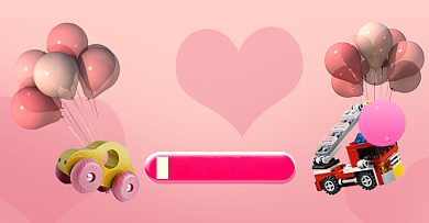 粉色卡通欢乐亲子节海报背景