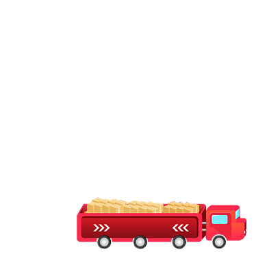 创意卡通红色小车促销标签背景