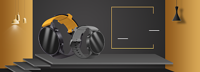 双十二运动手表电商全屏海报背景