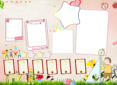 活泼大方大队委竞选小报手抄报背景