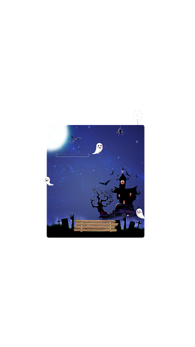 紫色万圣节活动黑夜幽灵弹窗背景