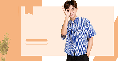 简约男装夏秋上新活动海报背景