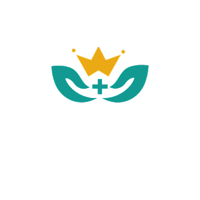 蓝色皇冠医美logo设计背景