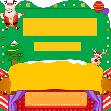 圣诞节活动促销卡通插画手机方图背景