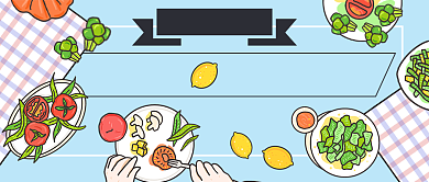 轻食食谱新媒体首图背景