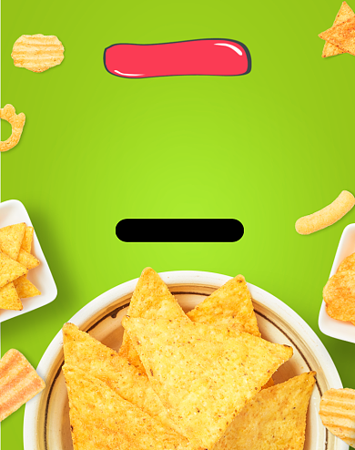 零食小铺满减促销竖版海报背景