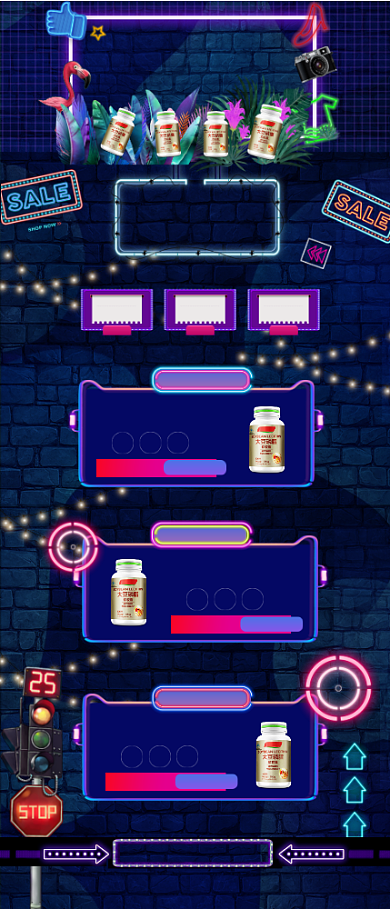 霓虹幻彩黑色星期五医药保健品电商首页背景