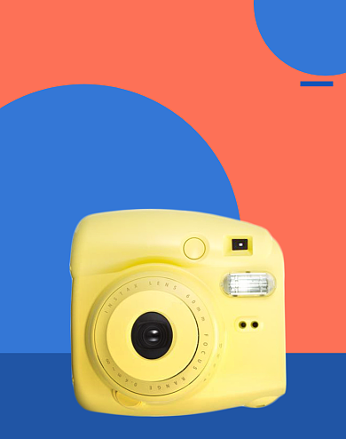 拍立得相纸相机一次成像套机促销海报背景