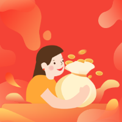 增值投资理财红色插画公众号次图背景